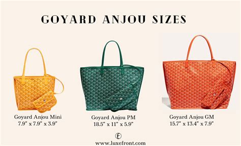 size goyard bag|goyard tote bag colors.